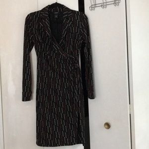 Black ‘wrap’ long sleeved dress - like new